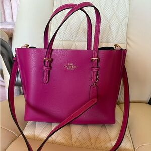 Coach Fuchsia Leather Tote Bag
